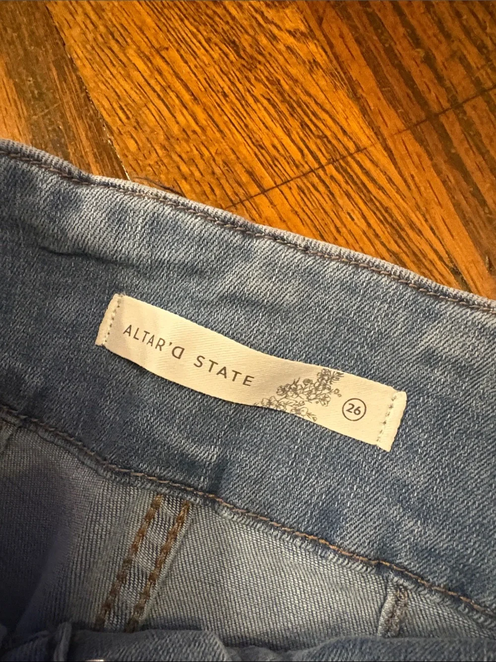 🎉NWT! Altar'd State Light Blue Flare Jeans - Picture 5 of 6